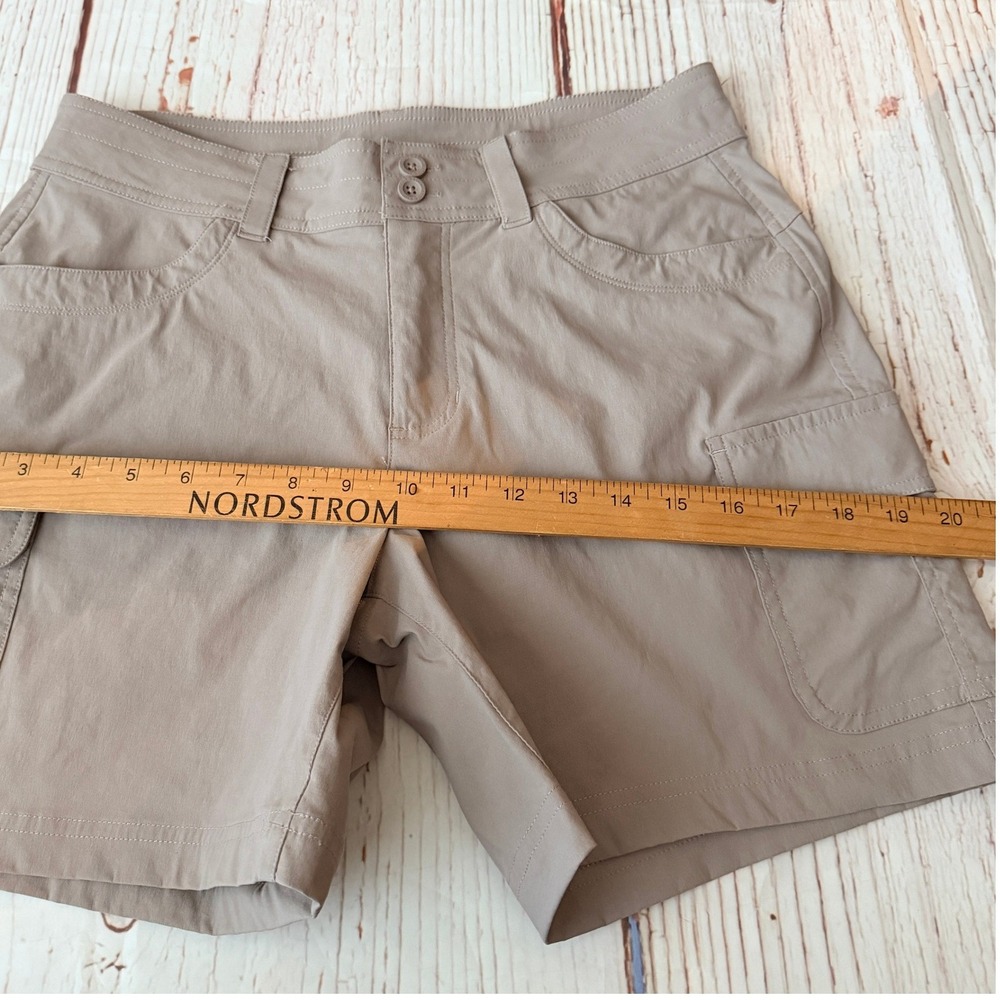 Eddie Bauer Summer Trail Shorts Womens 6 Tan Hiking Gorpcore Utility Cargo Nylon - Picture 7 of 10